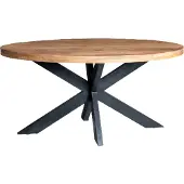 Natur24 Livingfurn ovale eetkamertafel mangohout -160cm -