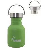 Laken RVS fles 0,35L Basic Steel Bottle Groen - Steel Cap - - roestvrijstaal - waterfles - drinkfles