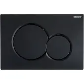 Geberit Sigma 01 bedieningsplaat tweeknops frontbediening Zwart (Glans)
