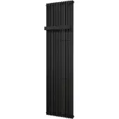 VIPERA Corrason enkele badkamerradiator 50 x 180 cm centrale verwarming mat zwart zijaansluiting 1.617W