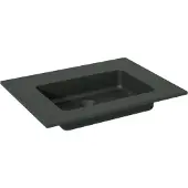 Storke Scuro enkele wastafel mat kwarts 60 x 46 cm