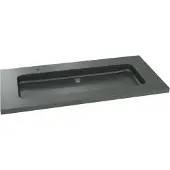 Balmani Napoli enkele wastafel voor 2 kraangaten verzoete graniet 120 x 55 cm