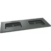 Balmani Napoli dubbele wastafel verzoete graniet 150 x 55 cm