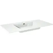 Storke Diva enkele wastafel glanzend composiet marmer 105 x 52 cm