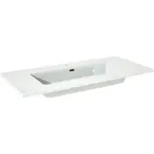 Storke Diva enkele wastafel glanzend composiet marmer 100 x 46 cm