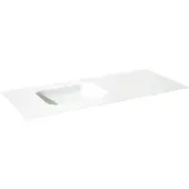 Balmani Tablo Arcato asymmetrisch linkse wastafel matte Solid Surface 135 x 55 cm, exclusief crepine