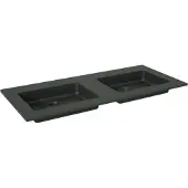 Storke Scuro dubbele wastafel mat kwarts 120 x 52 cm