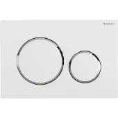 Geberit Sigma 20 bedieningsplaat kleuren:plaat-ring-knop Wit-Chroom-Wit