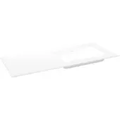 Storke Mata asymmetrisch rechtse wastafel matte solid surface 120 x 52 cm combinatie kast 45 cm