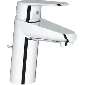 GROHE eengreeps wastafelmengkraan Eurodisc C 33190 EcoJoy trekstaafafvoer, verchroomd, eengreepsmengkraan