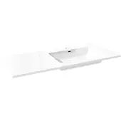 Storke Diva asymmetrisch rechtse wastafel glanzend composiet marmer 120 x 52 cm combinatie kast 35 cm