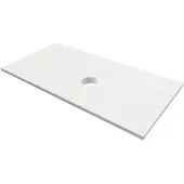 Balmani Facetta enkel tablet Mat Witte Solid Surface 42 x 21 cm