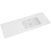 Linie Vano asymmetrisch rechtse wastafel mat composiet marmer 120 x 46 cm