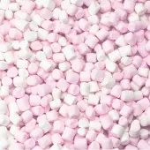 Mr. Mallo Mini-spekken - Marshmallows - Roze-Wit - 1-kg - minispekken - mini - spekken - babyshower - geboorte - feest-spekjes