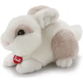 Trudi - Trudino Knuffel Konijn 16 cm - Handgemaakt in Italie - Zacht pluche - Knuffeldier voor jongens en meisjes - Wit - 11x8x16 cm maat XS