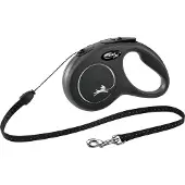Flexi Rollijn Classic Koord 8 mtr tot 12 kg Zwart