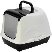 Flamingo Kattentoilet Loki Zwart M 38x50x37 Cm