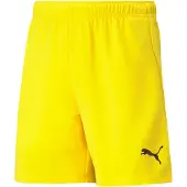 Puma teamRISE Voetbalbroekje Kids Geel Zwart | Maat 128
