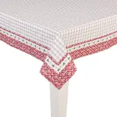 Clayre & Eef tafelkleed 130x180 cm - rood - katoen, 100% katoen