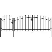 vidaXL Tuinpoort Woerden staal 1,75x4 m zwart