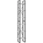 vidaXL Boekenkast met 6 schappen 40x30x210 cm bewerkt hout wit