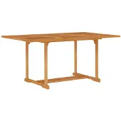 vidaXL - Tuintafel - 150x90x75 - cm - massief - teakhout
