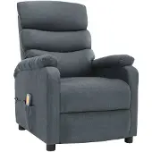 vidaXL Massagestoel stof lichtgrijs