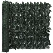 vidaXL Balkonscherm met donkergroene bladeren 300x75 cm