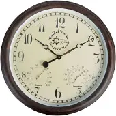 Esschert Design stationsklok met thermo-hygrometer 30,5 cm tf008