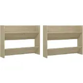 vidaXL Wandschoenenkasten 2 st 80x18x60 cm spaanplaat sonoma eiken
