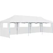 vidaXL Partytent pop-up met 5 zijwanden 3x9 m wit