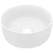 vidaXL Wastafel rond 40x15 cm keramiek matwit