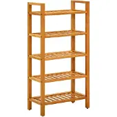 vidaXL Schoenenrek met 5 schappen 50x27x100 cm massief eikenhout