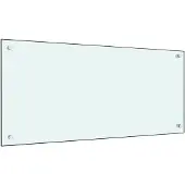 vidaXL Spatscherm keuken 90x40 cm gehard glas melkwit