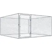 vidaXL Hondenkennel voor buiten 2x2x1 m gegalvaniseerd staal