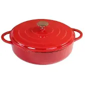 Surel Gietijzeren Lage Braadpan Rood, 28 Cm - Sürel