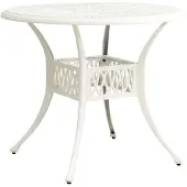 vidaXL Tuintafel 90x90x74 cm gietaluminium wit