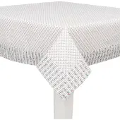 Clayre & Eef tafelkleed 150x150 cm - wit, rood - katoen, 100% katoen