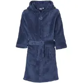 Playshoes fleece badjas donkerblauw Meisjes Polyester Capuchon Effen - maat 110/116