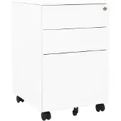 vidaXL Ladeblok verrijdbaar 39x45x60 cm staal wit