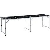 vidaXL Bierpongtafel inklapbaar 240 cm zwart