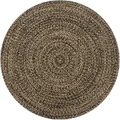 vidaXL Vloerkleed handgemaakt 120 cm jute zwart en naturel
