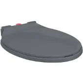 vidaXL Toiletbril soft-close en quick-release ovaal grijs