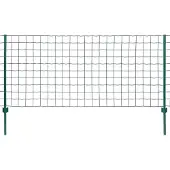vidaXL Metalen omheining, staal, 20 x 1,5 meter, groen