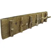 vidaXL Kapstok 60x15 cm gemengd gerecycled hout