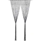 vidaXL Gordijn macramé 140x240 cm katoen antraciet