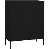 vidaXL Opbergkast 80x35x101,5 cm staal zwart