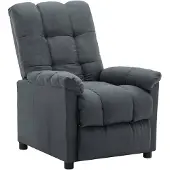 vidaXL Fauteuil verstelbaar stof lichtgrijs