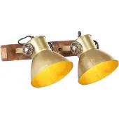 vidaXL Wandlamp industrieel E27 45x25 cm messingkleurig