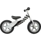 Small Foot Loopfiets Met 2 Wielen Race Loopfiets 12 Inch Junior Wit/zwart